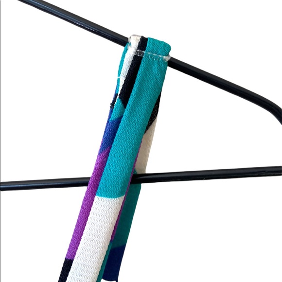 INC multicolored polka dot, wrap-around tank top blouse, medium, bow detailing - Picture 7 of 8